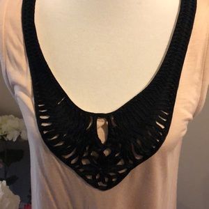 H&M Tops - Pink w Black lace detail tunic H&M Tops - Pink w Black lace detail tunic